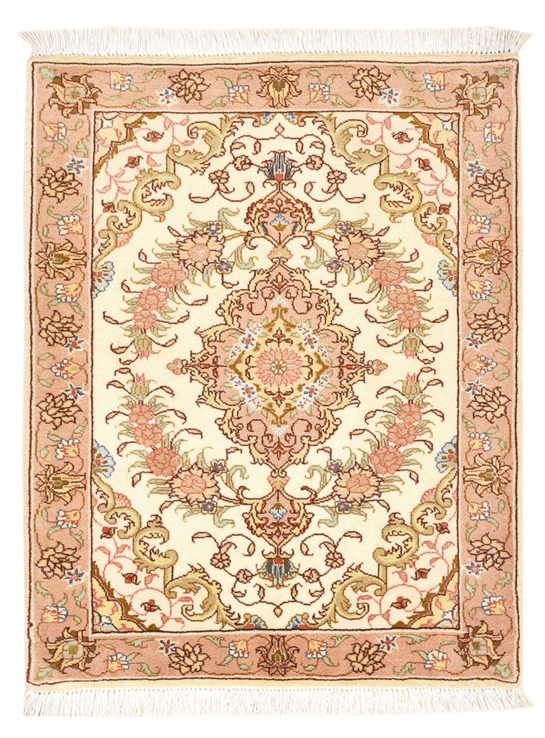 Dywan perski - Tabriz - Królewski - 82 x 62 cm - ciemny beż