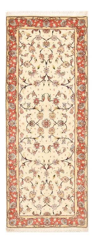 Biegacz Dywan perski - Tabriz - Królewski - 204 x 80 cm - beżowy