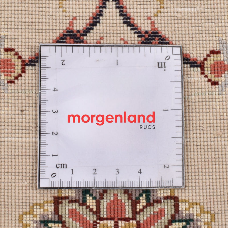 Biegacz Dywan perski - Tabriz - Królewski - 204 x 80 cm - beżowy