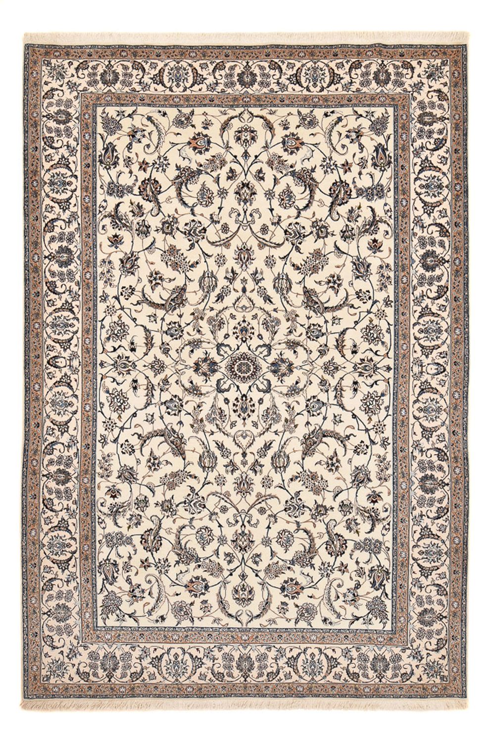 Dywan perski - Nain - Premium - 344 x 213 cm - kremowy