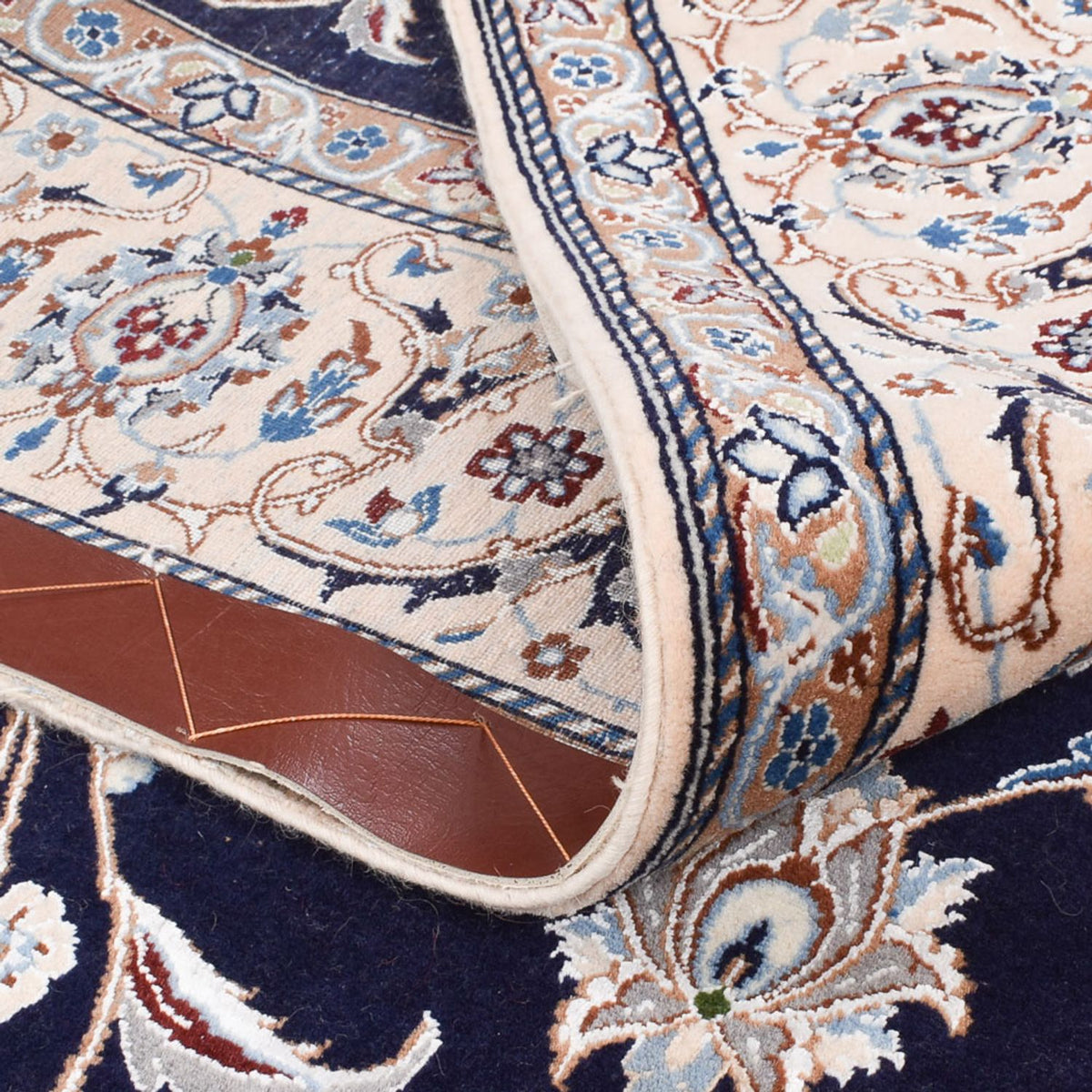 Dywan perski - Nain - Premium - 197 x 130 cm - ciemnoniebieski