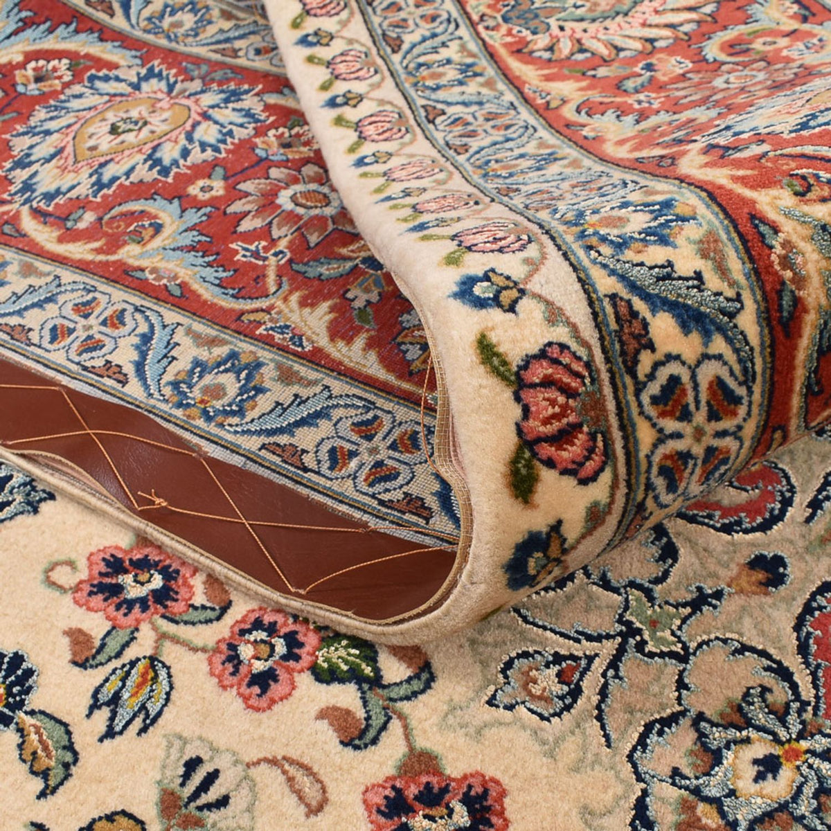 Perski dywan - Ghom - Królewski - 308 x 204 cm - beżowy