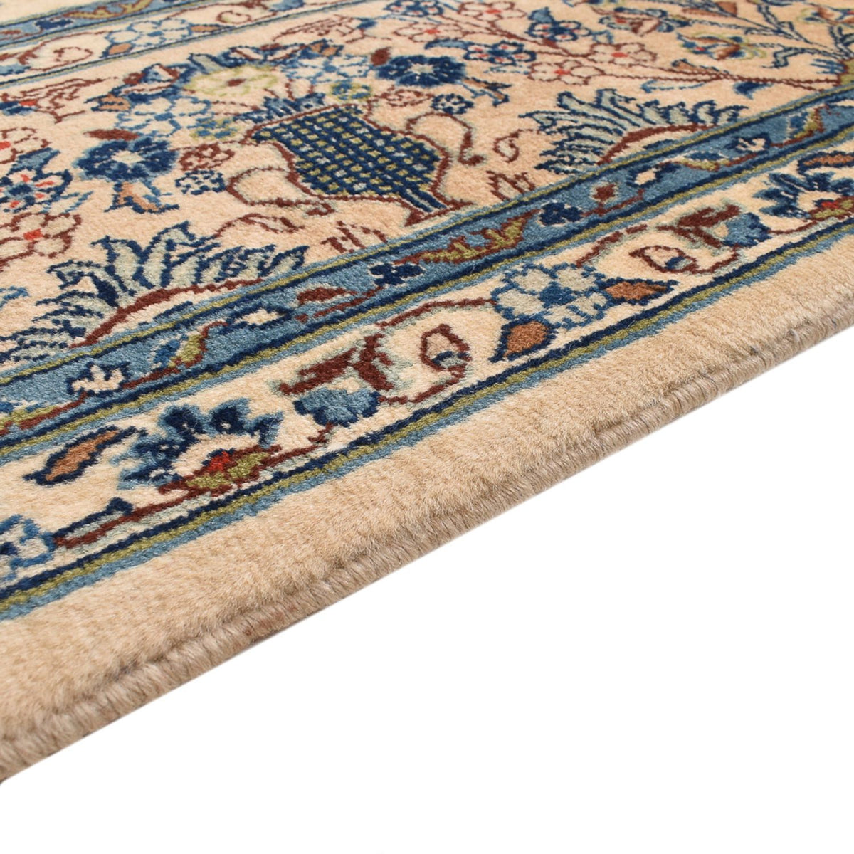 Dywan perski - Keshan - 305 x 206 cm - kremowy