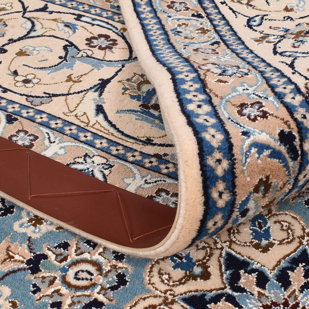 Dywan perski - Nain - Premium - 302 x 197 cm - ciemnoniebieski