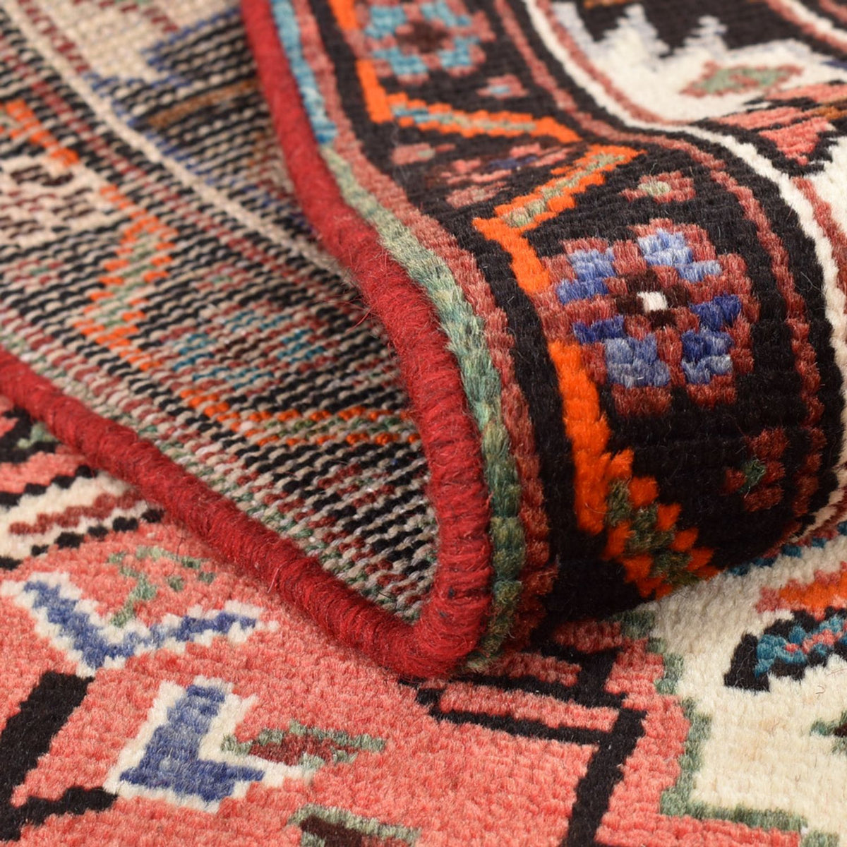 Perski dywan - Nomadyczny - 197 x 112 cm - jasna czerwień