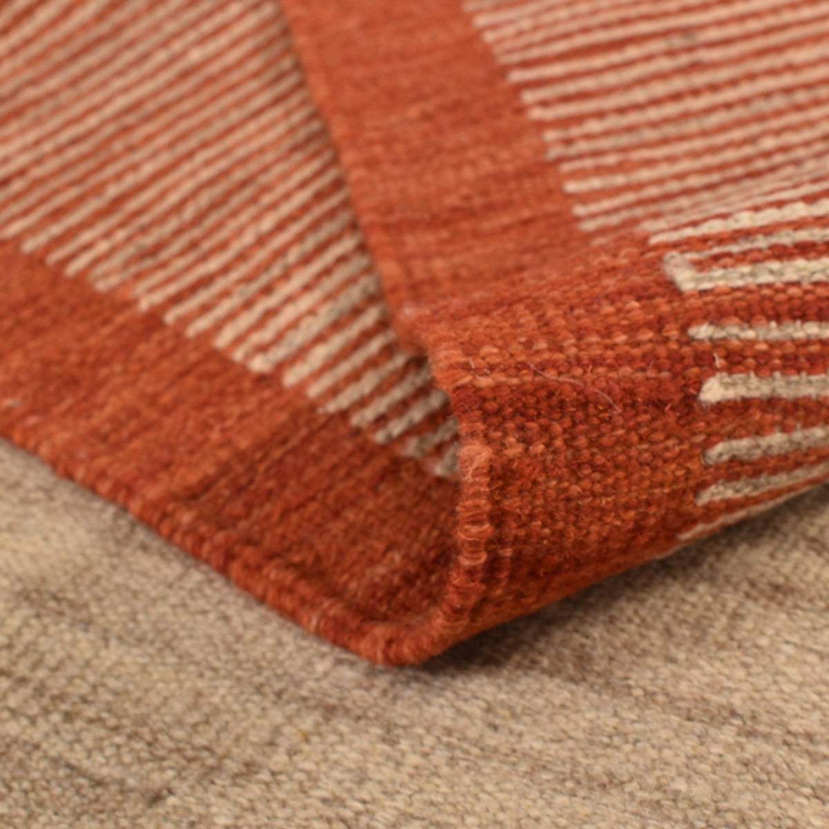 Dywan Kelim - modny - 242 x 155 cm - beżowy