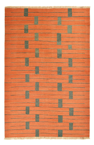 Dywan Kelim - modny - 291 x 193 cm - wielokolorowy