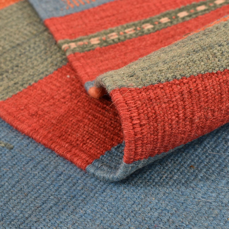 Dywan Kelim - modny - 200 x 145 cm - wielokolorowy