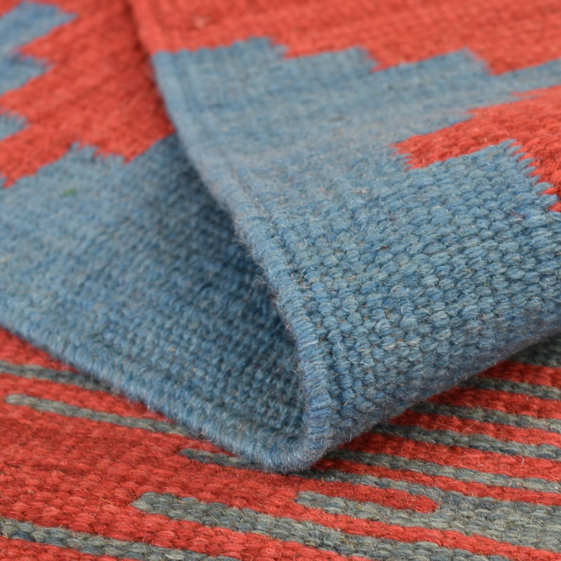 Dywan Kelim - modny - 189 x 146 cm - wielokolorowy