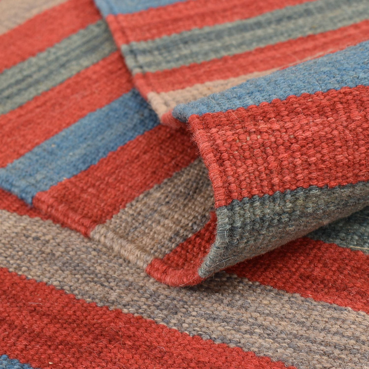 Dywan Kelim - modny - 203 x 149 cm - wielokolorowy