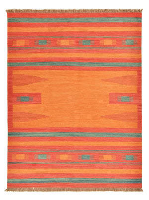 Dywan Kelim - modny - 203 x 155 cm - wielokolorowy