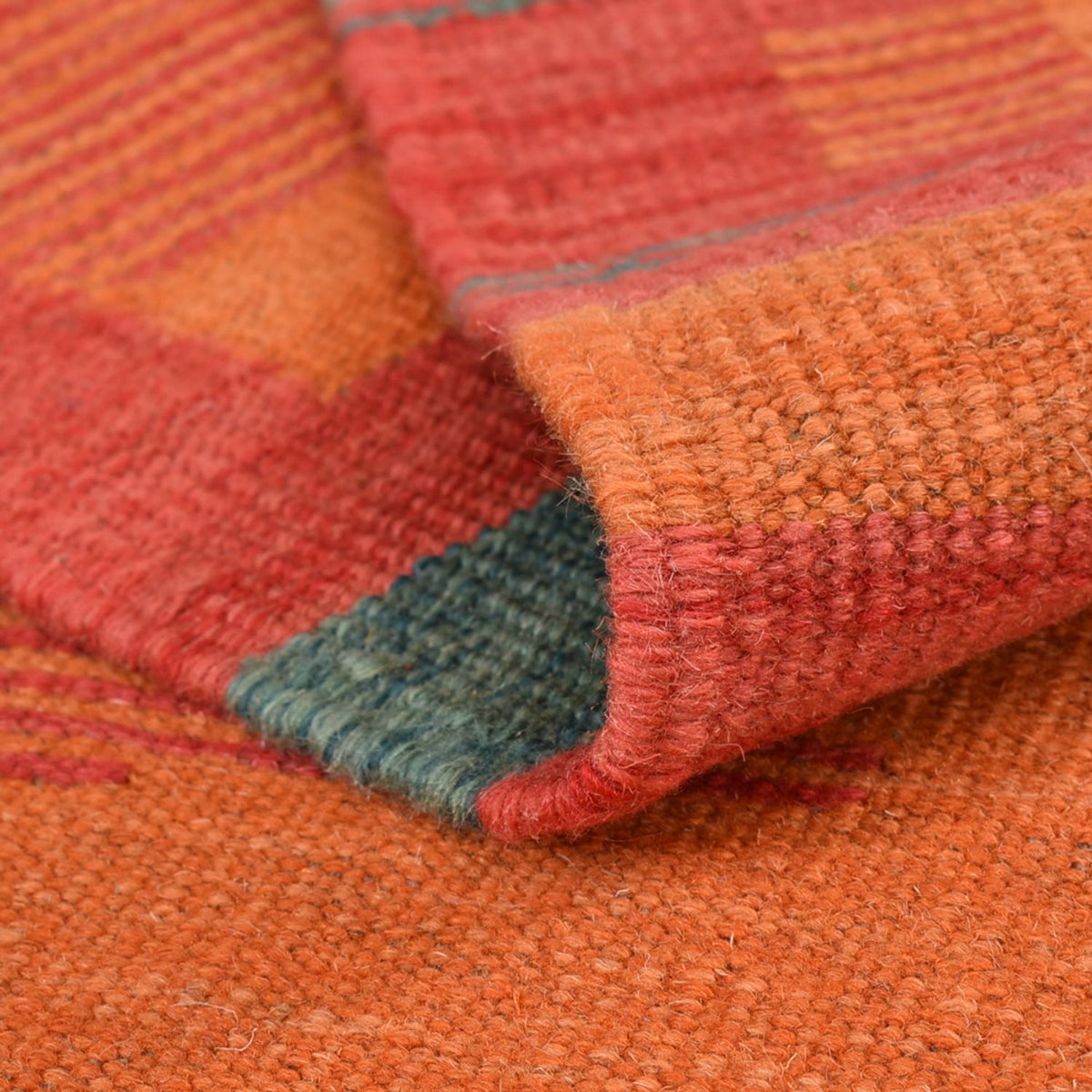 Dywan Kelim - modny - 203 x 155 cm - wielokolorowy