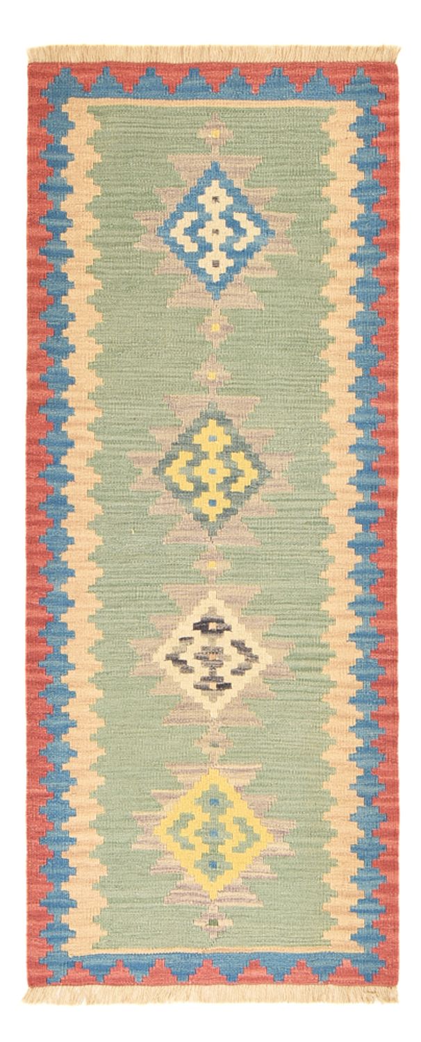 Biegacz Dywan Kelim - Orientalny - 204 x 84 cm - wielokolorowy