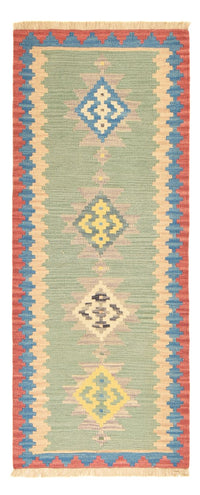 Biegacz Dywan Kelim - Orientalny - 204 x 84 cm - wielokolorowy