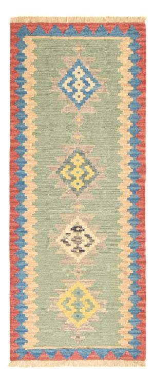 Biegacz Dywan Kelim - Orientalny - 204 x 84 cm - wielokolorowy