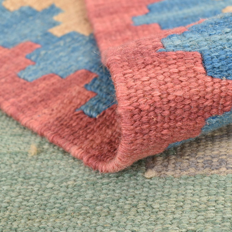 Biegacz Dywan Kelim - Orientalny - 204 x 84 cm - wielokolorowy