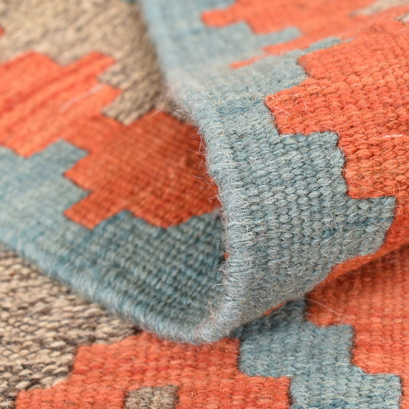 Biegacz Dywan Kelim - Orientalny - 196 x 84 cm - wielokolorowy