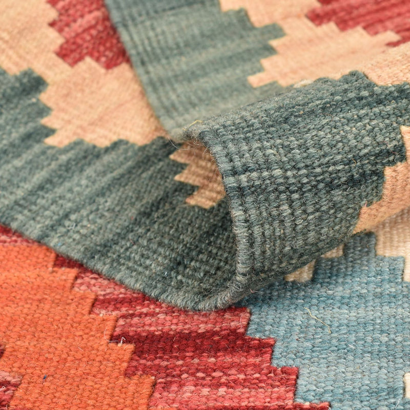 Biegacz Dywan Kelim - Orientalny - 213 x 84 cm - wielokolorowy