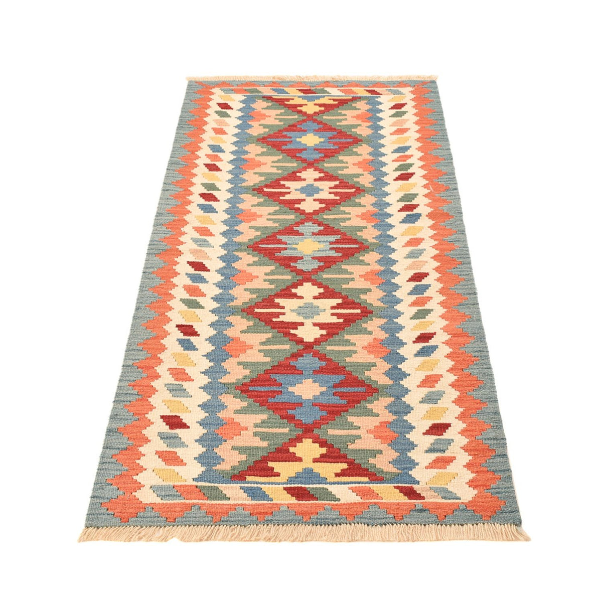 Biegacz Dywan Kelim - Orientalny - 200 x 80 cm - wielokolorowy