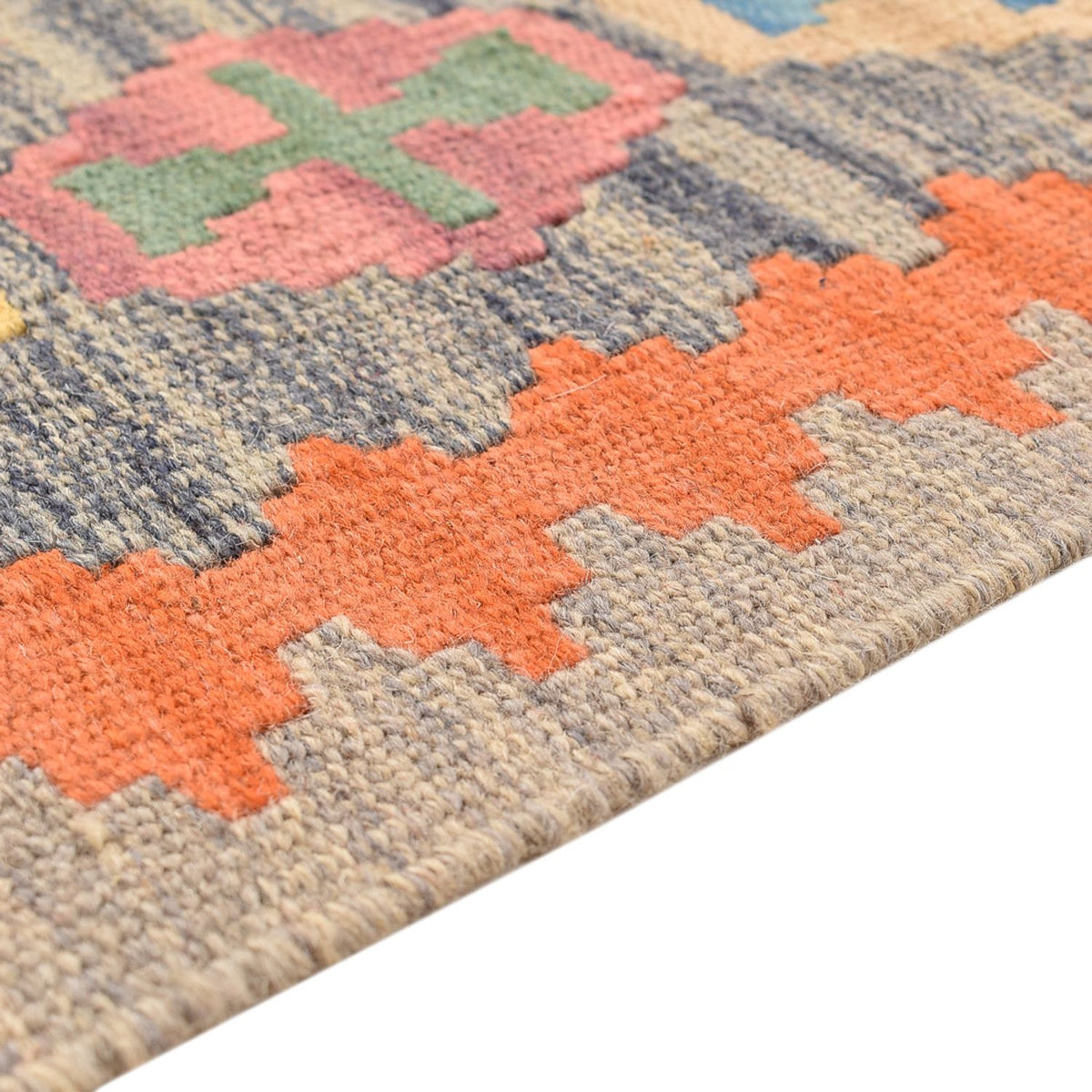 Biegacz Dywan Kelim - Orientalny - 237 x 84 cm - wielokolorowy