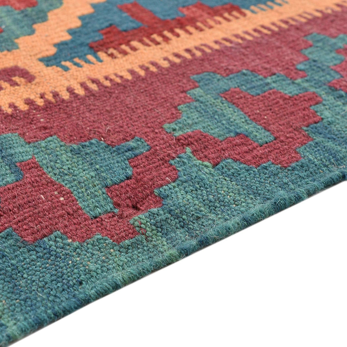 Dywan Kelim - Orientalny - 195 x 156 cm - wielokolorowy