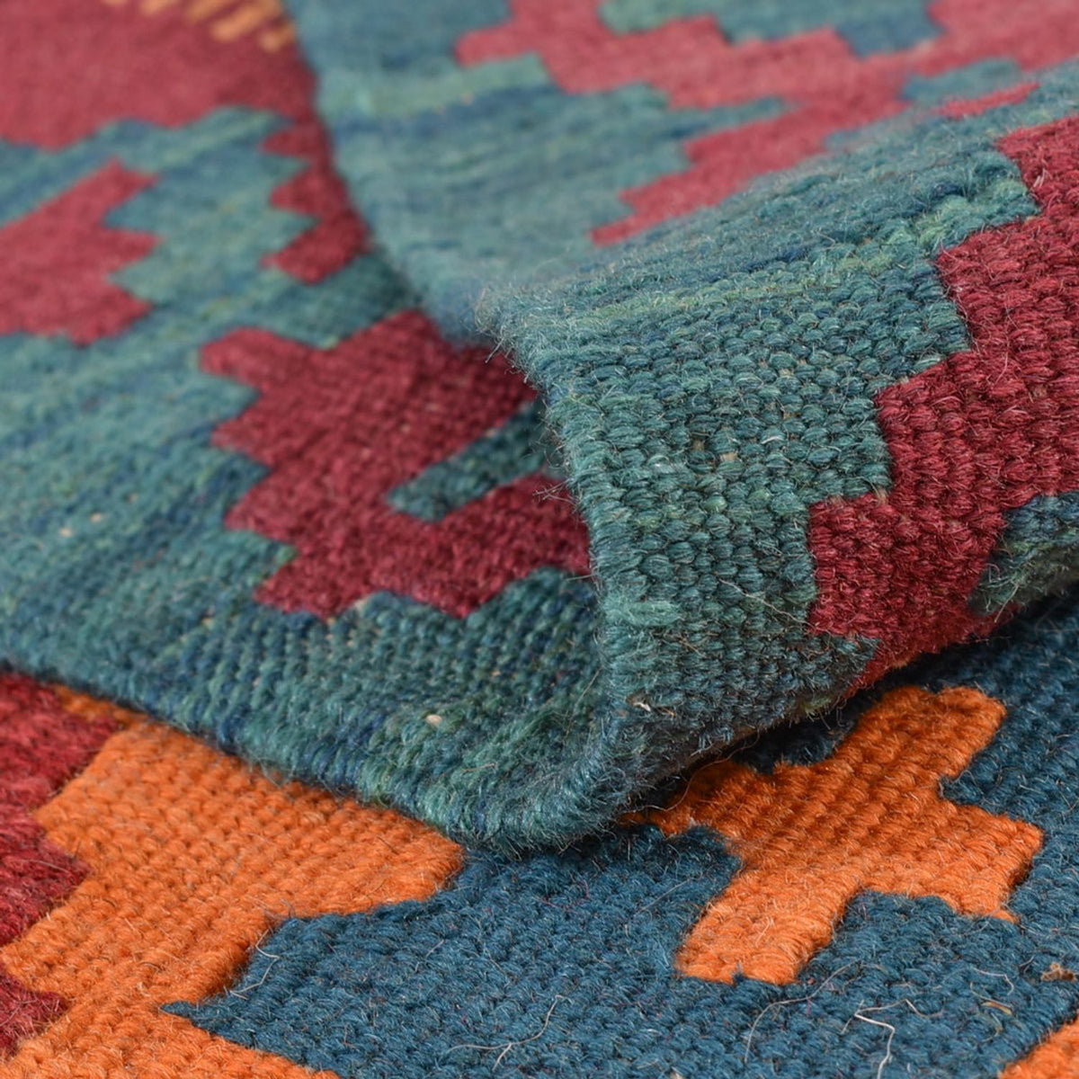 Dywan Kelim - Orientalny - 195 x 156 cm - wielokolorowy