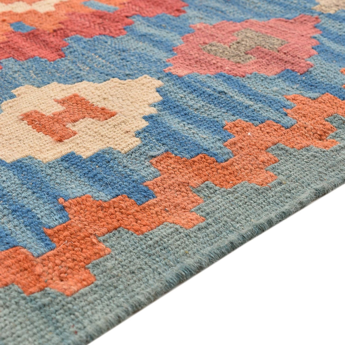 Dywan Kelim - Orientalny - 203 x 157 cm - wielokolorowy