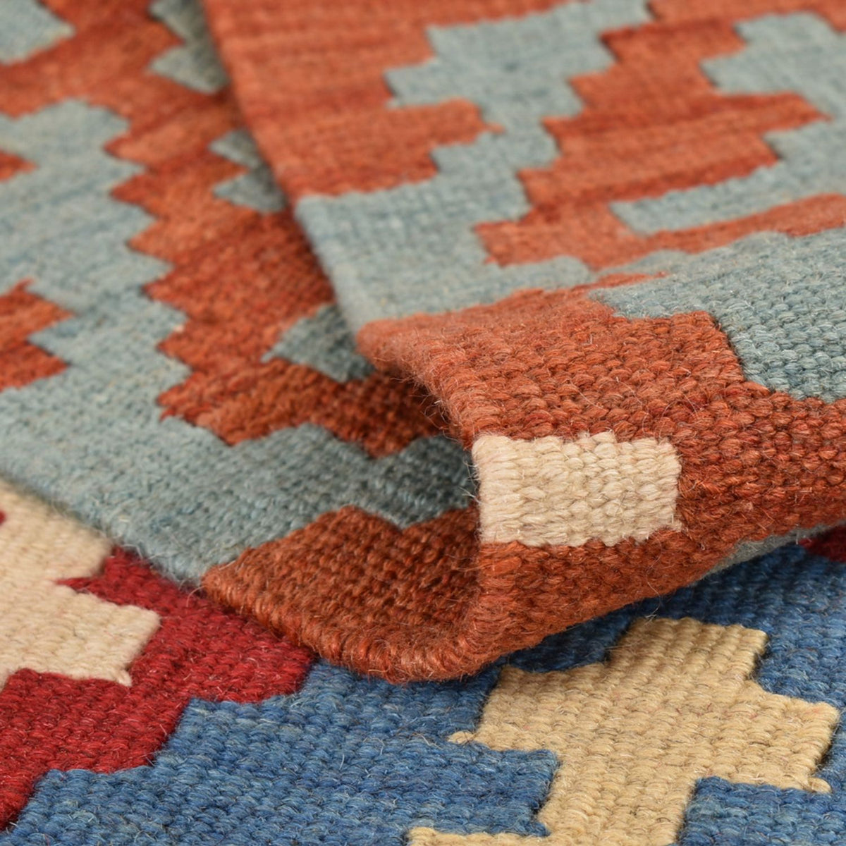 Dywan Kelim - Orientalny - 196 x 153 cm - wielokolorowy