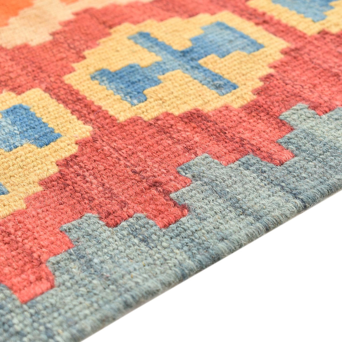 Biegacz Dywan Kelim - Orientalny - 201 x 58 cm - wielokolorowy