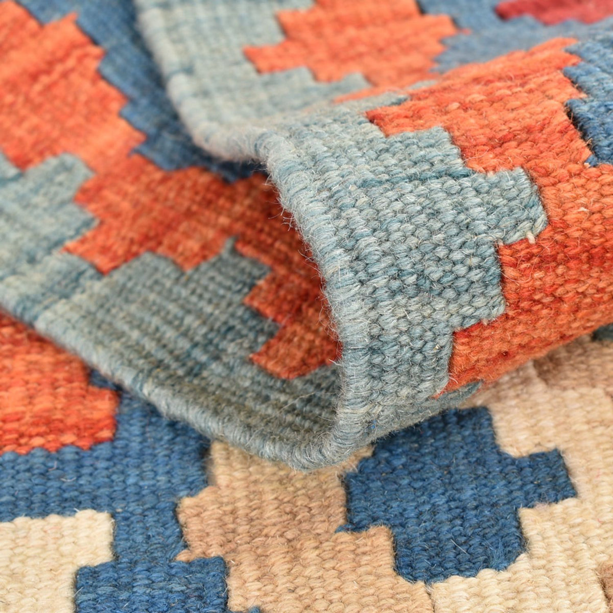 Biegacz Dywan Kelim - Orientalny - 210 x 67 cm - wielokolorowy