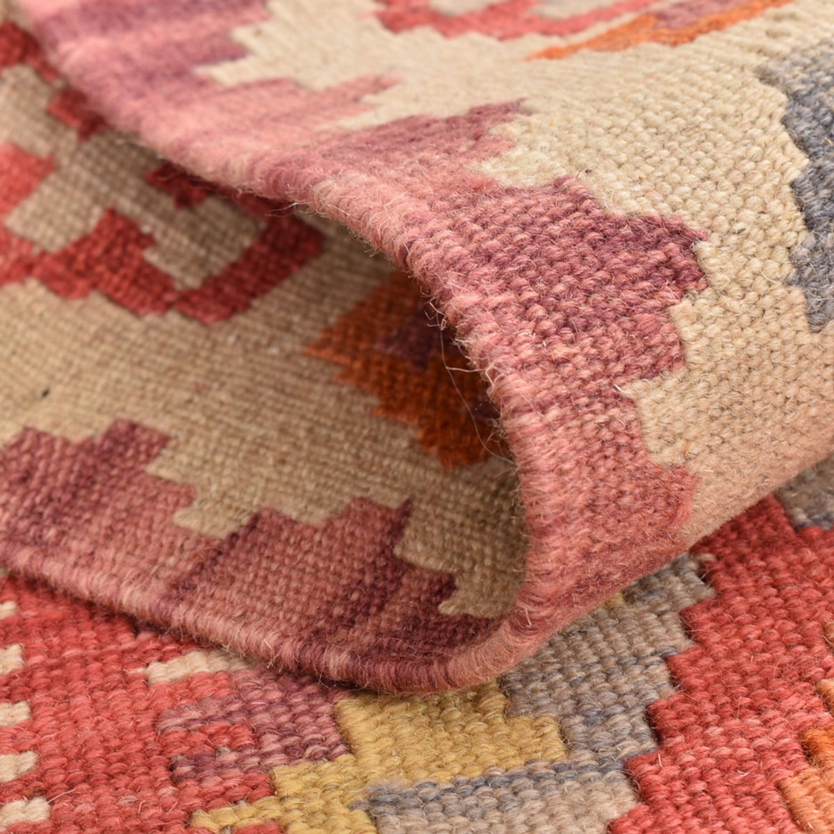 Biegacz Dywan Kelim - Orientalny - 201 x 60 cm - wielokolorowy