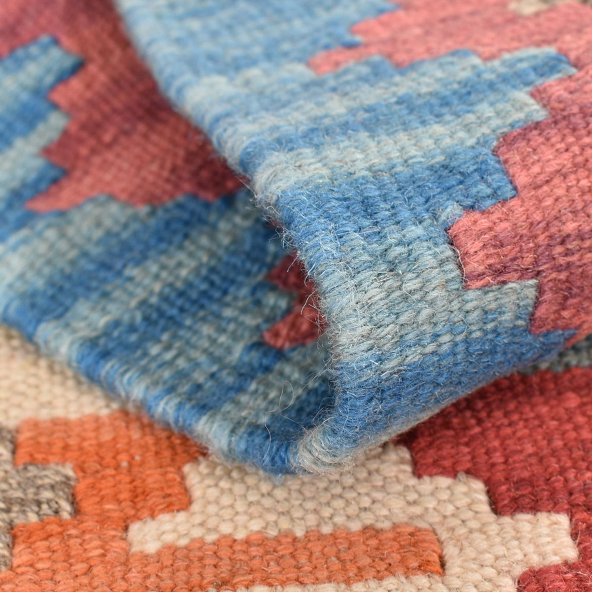 Biegacz Dywan Kelim - Orientalny - 196 x 56 cm - wielokolorowy