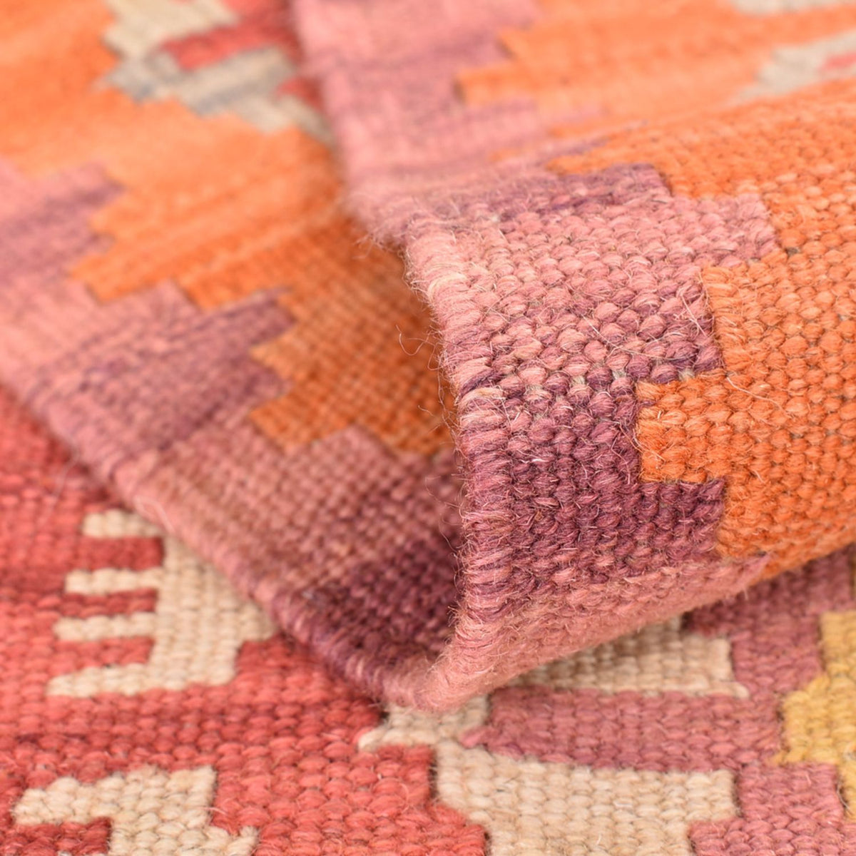 Biegacz Dywan Kelim - Orientalny - 201 x 61 cm - wielokolorowy