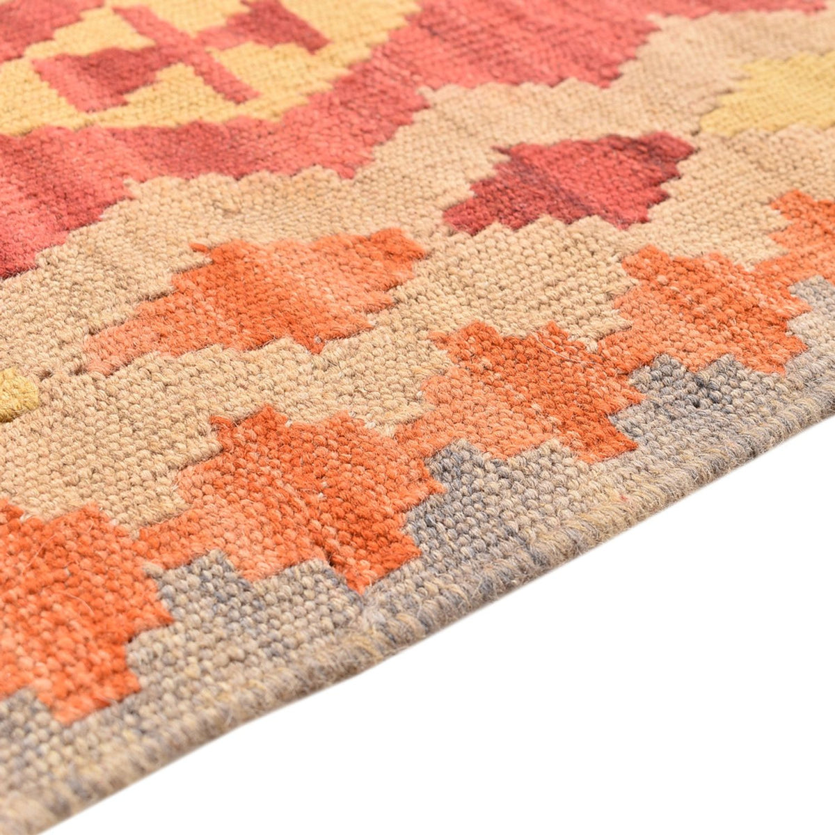 Biegacz Dywan Kelim - Orientalny - 195 x 54 cm - wielokolorowy