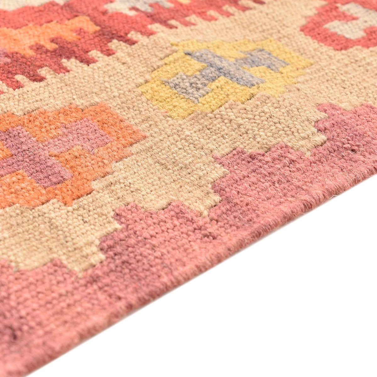 Biegacz Dywan Kelim - Orientalny - 195 x 59 cm - wielokolorowy