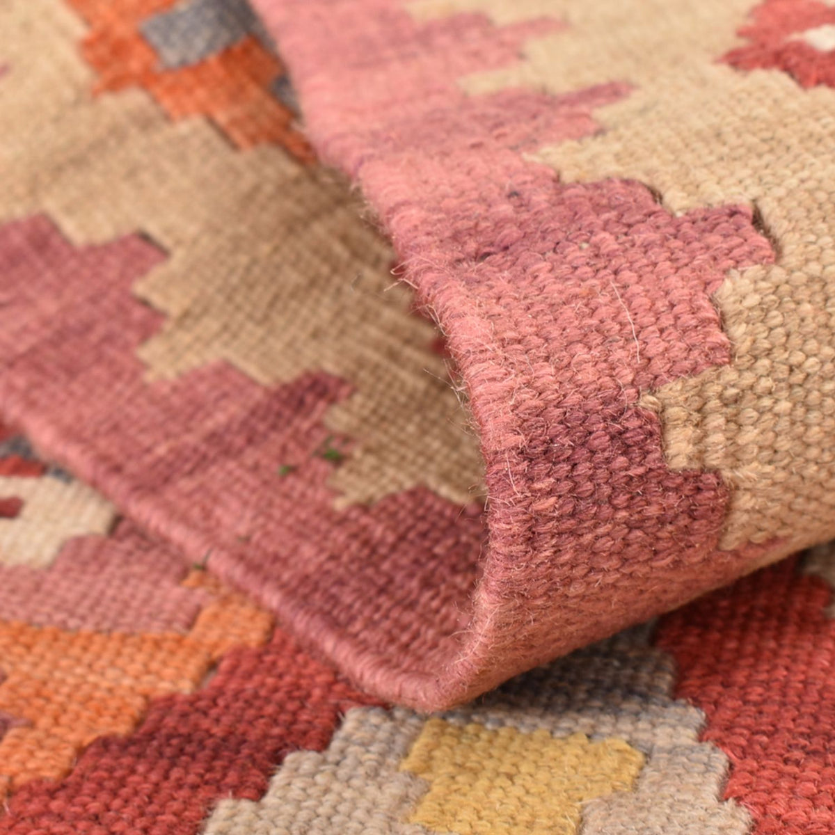 Biegacz Dywan Kelim - Orientalny - 195 x 59 cm - wielokolorowy