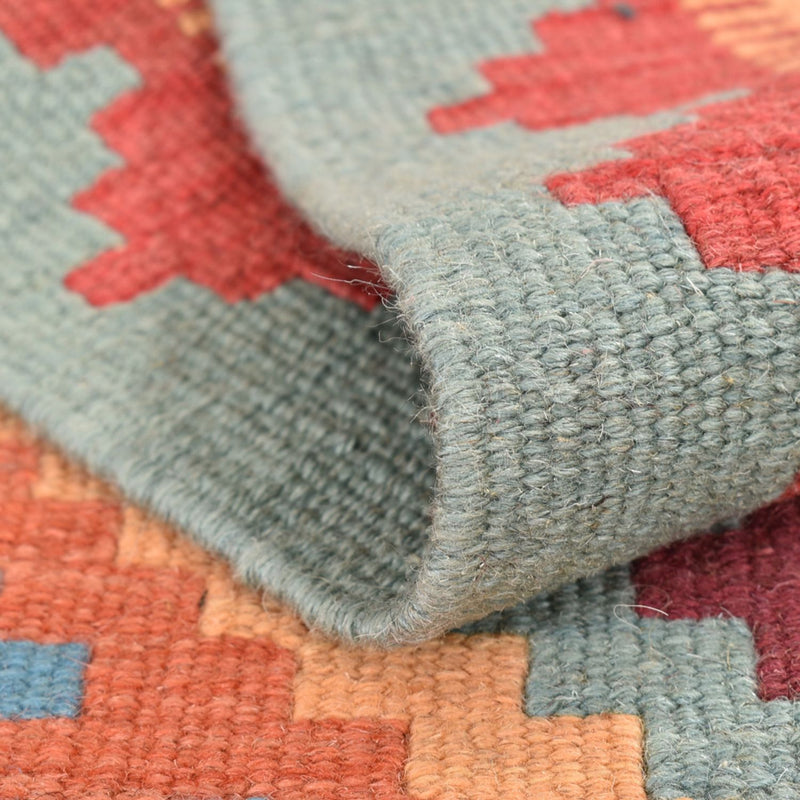 Biegacz Dywan Kelim - Orientalny - 196 x 58 cm - wielokolorowy