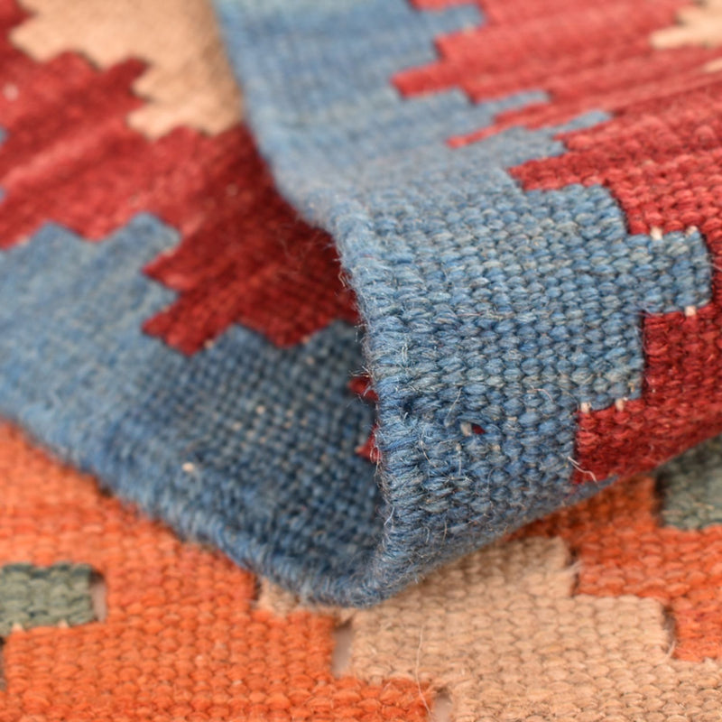 Biegacz Dywan Kelim - Orientalny - 200 x 63 cm - wielokolorowy