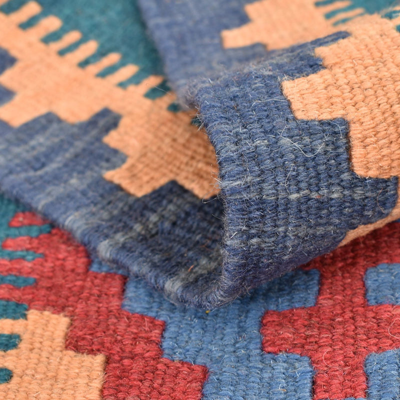 Biegacz Dywan Kelim - Orientalny - 210 x 62 cm - wielokolorowy