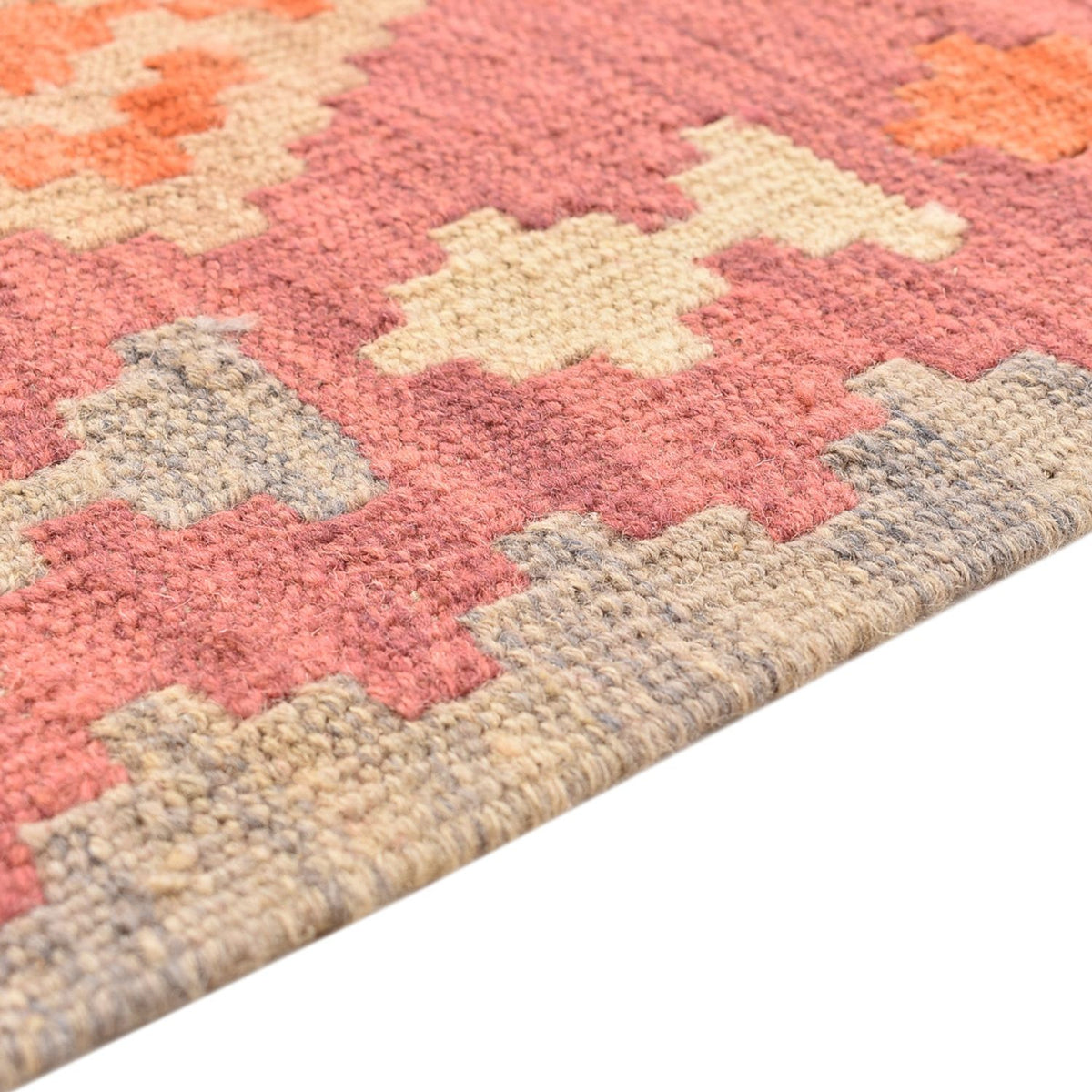 Biegacz Dywan Kelim - Orientalny - 197 x 63 cm - wielokolorowy