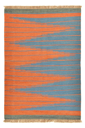 Dywan Kelim - modny - 150 x 103 cm - wielokolorowy