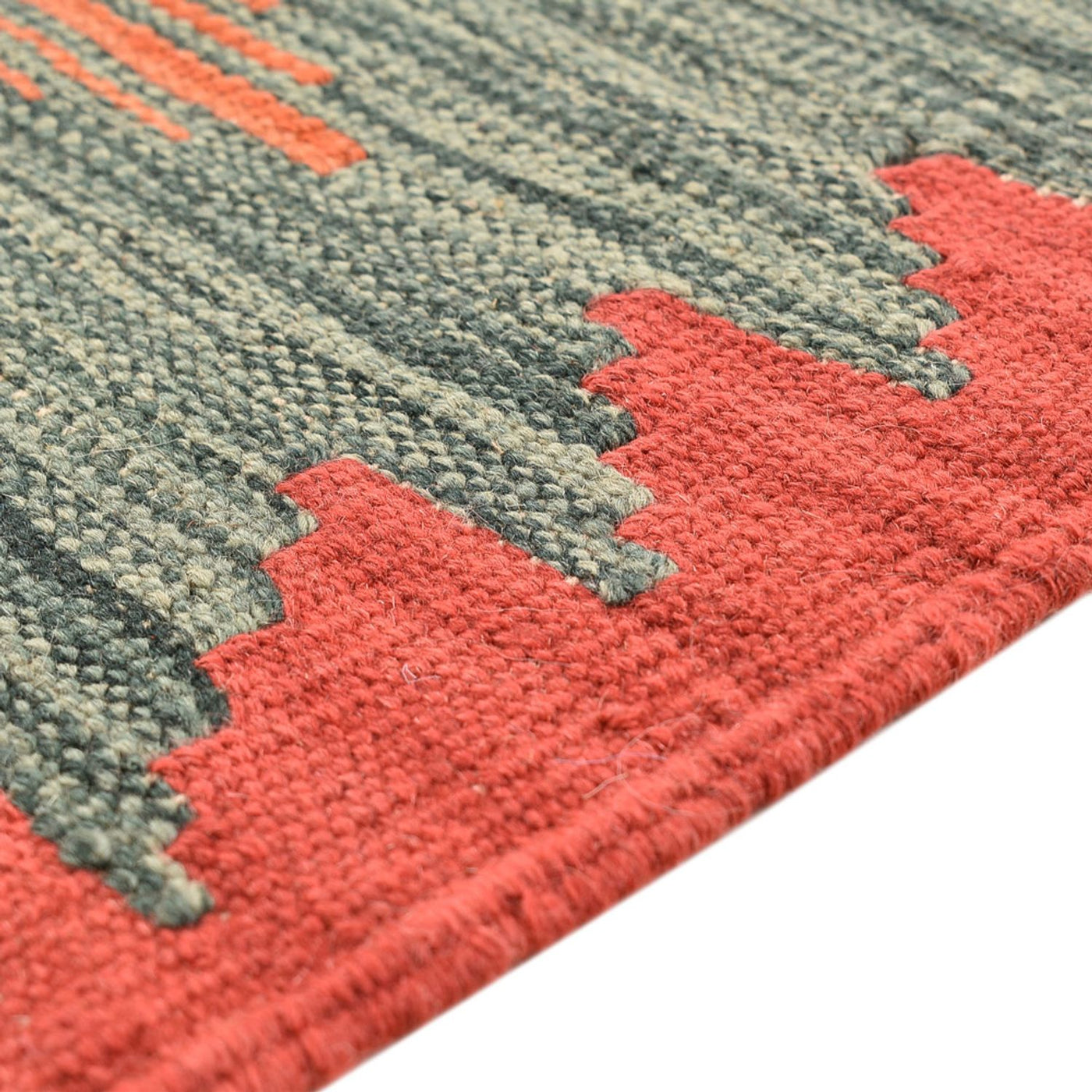 Nowoczesny kilim Dywan 141x101cm - Dywan wełniany