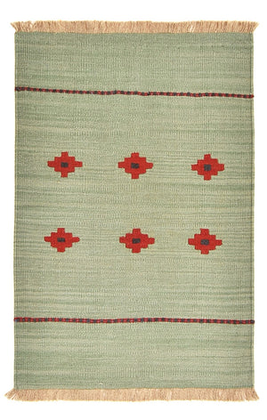 Dywan Kelim - modny - 119 x 80 cm - wielokolorowy