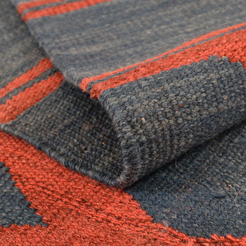 Dywan Kelim - modny - 204 x 159 cm - wielokolorowy