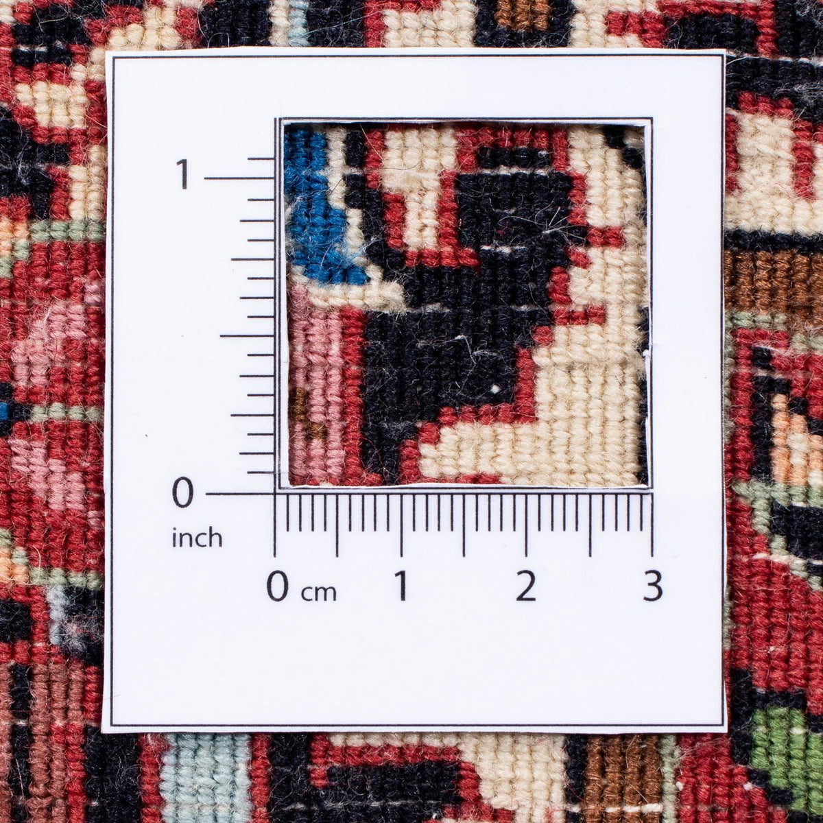 Dywan perski - Bijar okrągły  - 305 x 305 cm - jasna czerwień