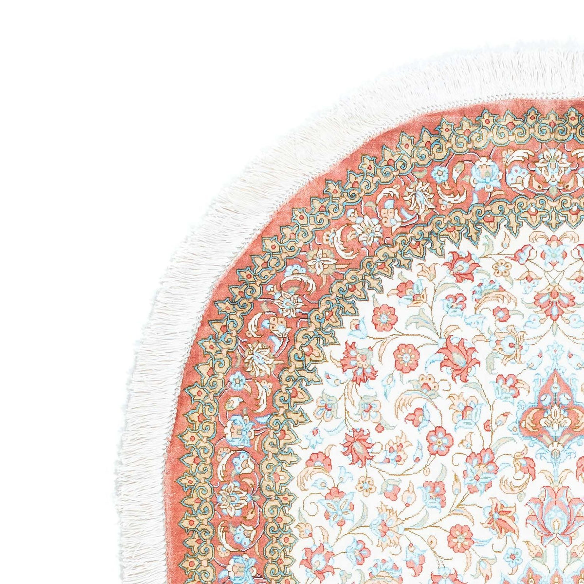 Dywan perski - Ghom owalny  - 120 x 76 cm - beżowy