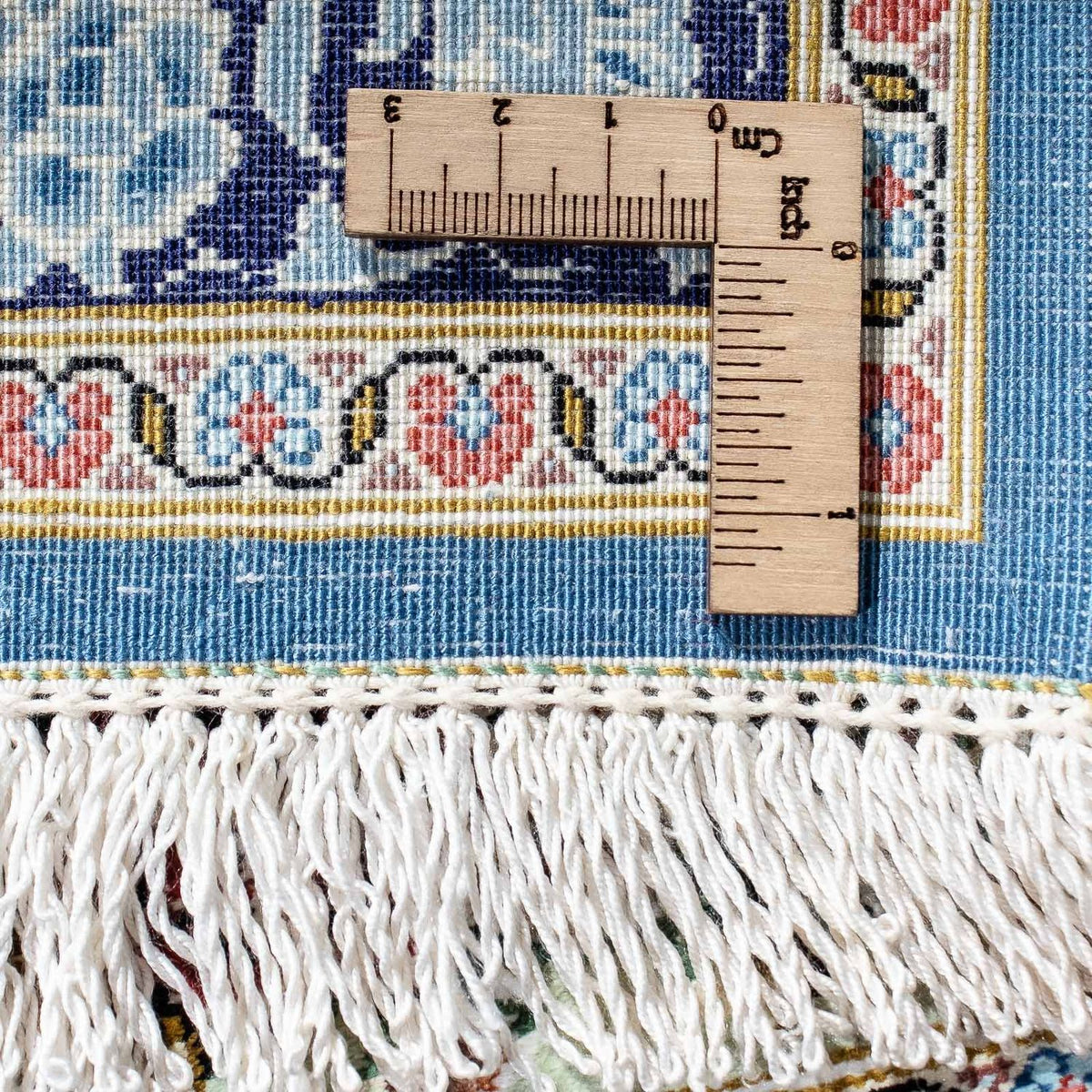 Dywan perski - Ghom - 85 x 59 cm - niebieski