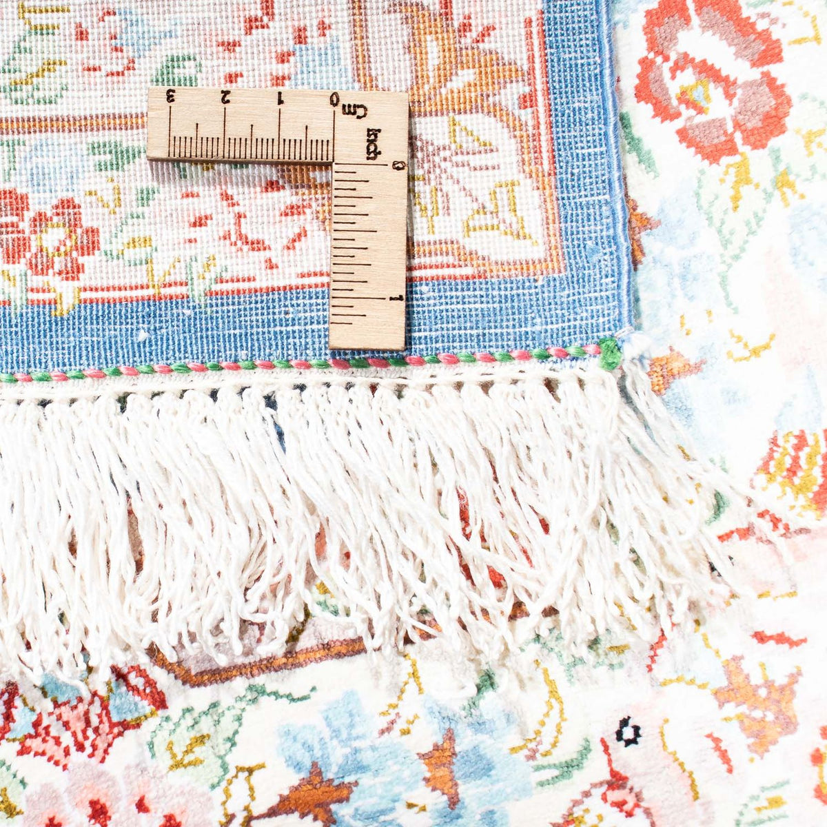 Dywan perski - Ghom - 121 x 77 cm - jasnoniebieski