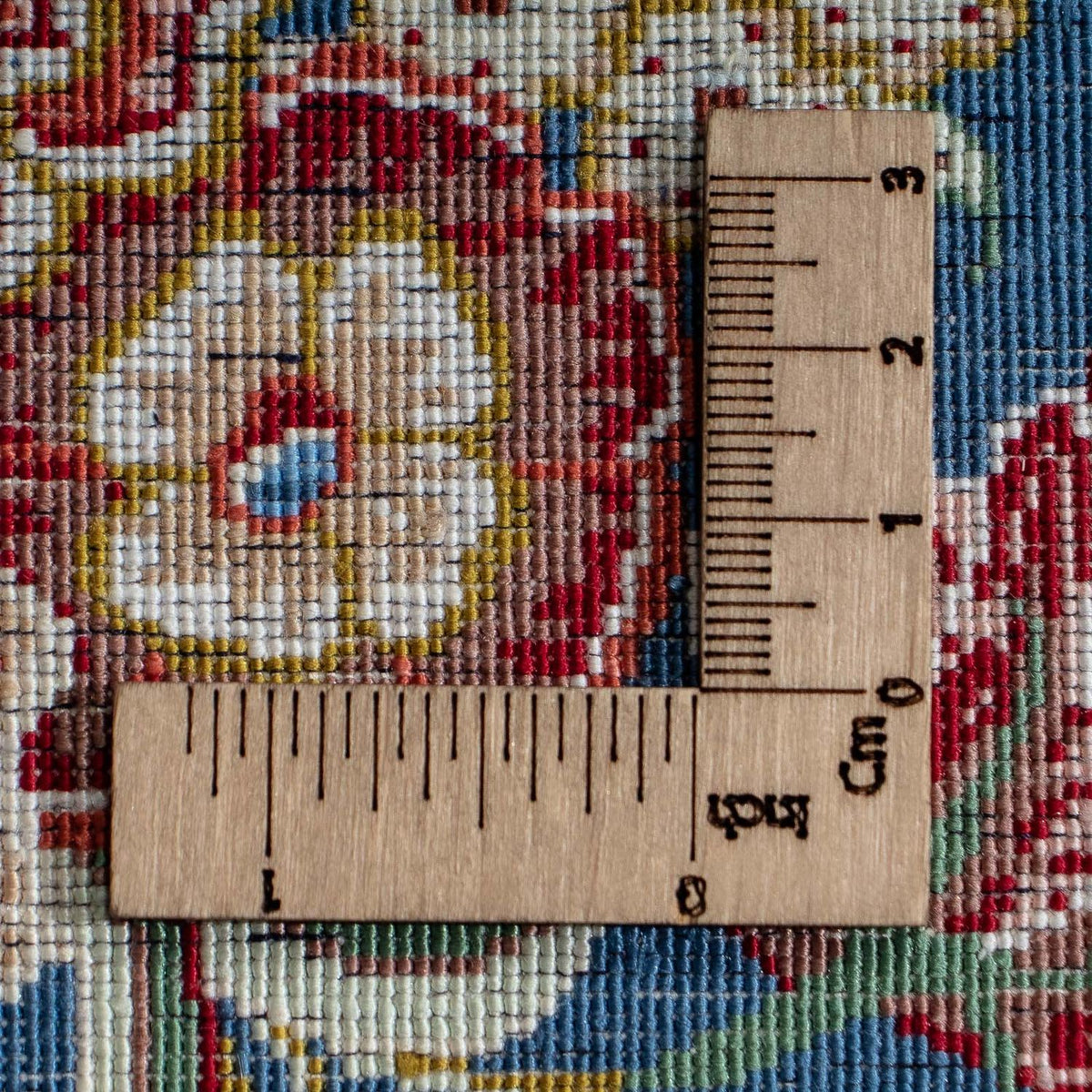 Jedwabny dywan - Ghom Silk - Premium - 40 x 28 cm - ciemnoniebieski