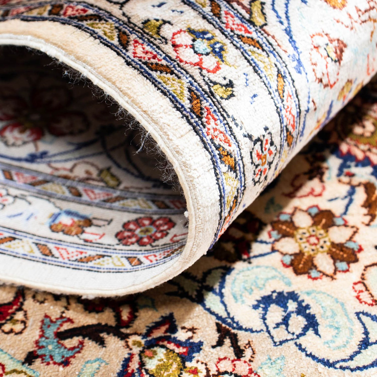 Dywan perski - Ghom - 163 x 98 cm - beżowy